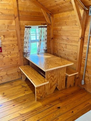 dining area in beaver meadow family campground