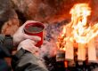 Enjoy a cup of spiced cider while sitting around the campfire at Beaver Meadow Family Campground near Buffalo NY